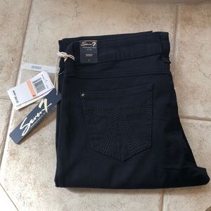 SEVEN BLACK NWT JEANS SKINNY SZ 2